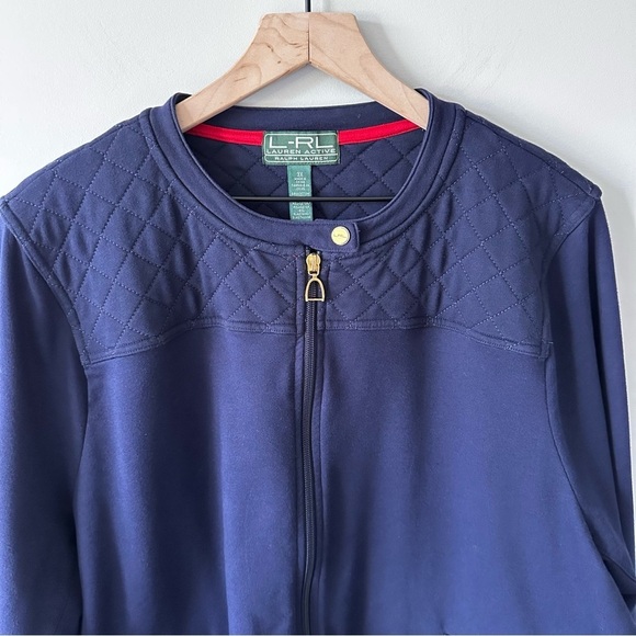 Lauren Active Ralph Lauren Sweater Size 3XL Navy Full Zip Long Sleeve - Picture 2 of 13